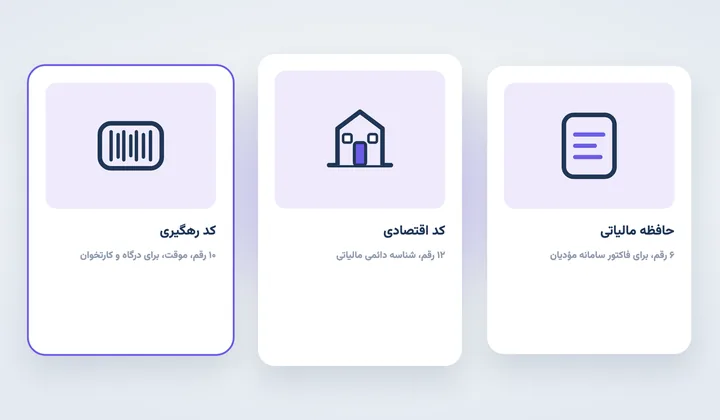 مقایسه سه شناسه مالیاتی: کد رهگیری ۱۰ رقمی، کد اقتصادی ۱۲ رقمی و شناسه یکتای حافظه مالیاتی ۶ رقمی