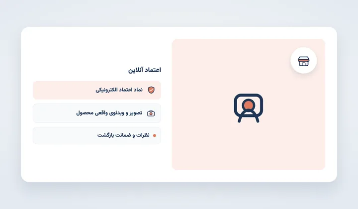 اعتمادسازی آنلاین با اینماد، تصویر واقعی محصول، نظرات مشتری و ضمانت بازگشت کالا